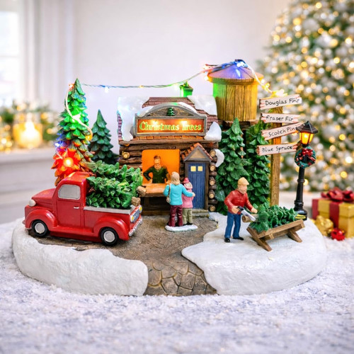 Hand painted christmas village - hand-painted,