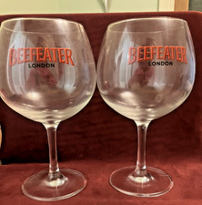 PAIR OF BEEFEATER GIN STEMED