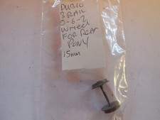 HORNBY DUBLO 15mm 3 RAIL  MAZAK WHEELS. 1 AXEL. FOR 0-6-2 REAR BOGY. FOR SPARES
