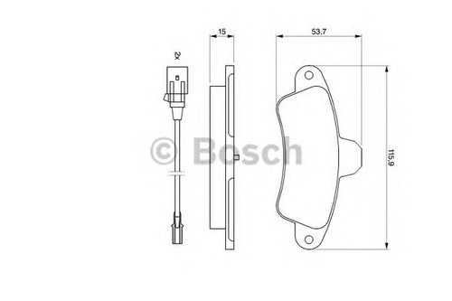 Bosch brake pad set rear - set,