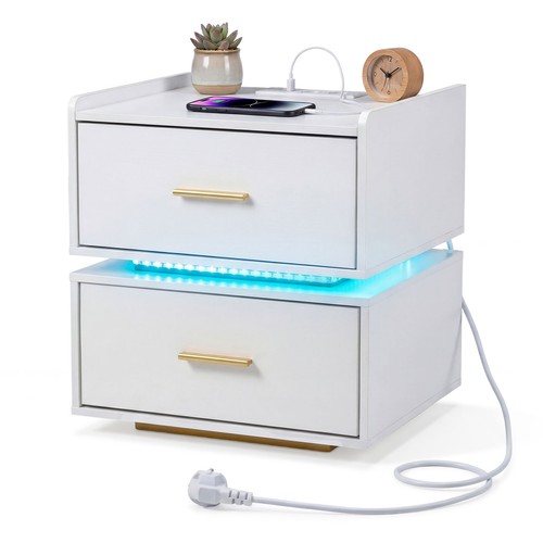 Costway led bedside table - led,