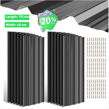 Galvanized Steel Roof Panels,L45×W17.72In Corrugated Tin Roofing Panels Roof