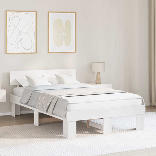 Bed frame white - solid, pine