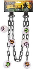 Halloween Eye Balls On Chain Scary Party Decoration Fancy Dress Ghost Accessory