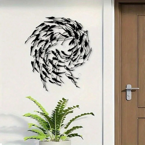 Metal fish wall art - wall,