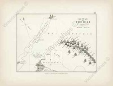 Antique map battle the - battle,