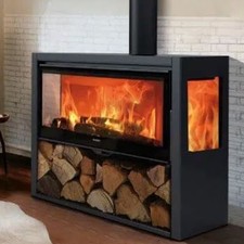 Wood Burning Stove Multifuel Panadero Allegro 3 Sided Wide Stove 