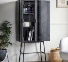 BLACK OAK DRINKS CABINET NEW AND BOXED