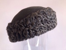 Vintage 1960s Brown Felt and