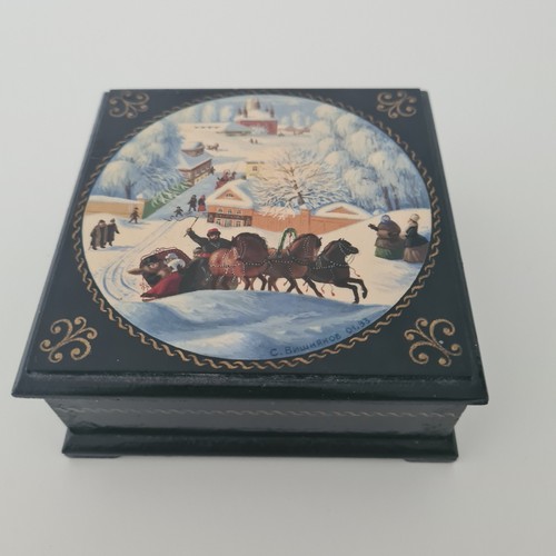 Vintage russian lacquer box - lacquer,