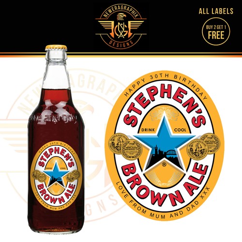 Personalised brown ale - personalised,