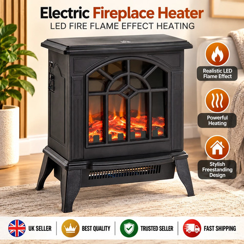 Electric fireplace heater led - electric,
