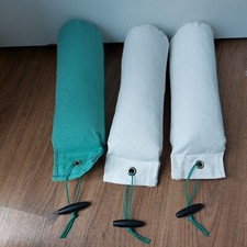 3 x 1 LB GREEN AND WHITE   Dog Canvas Training Dummy  Soft Fill NEW WITHOUT TAGS
