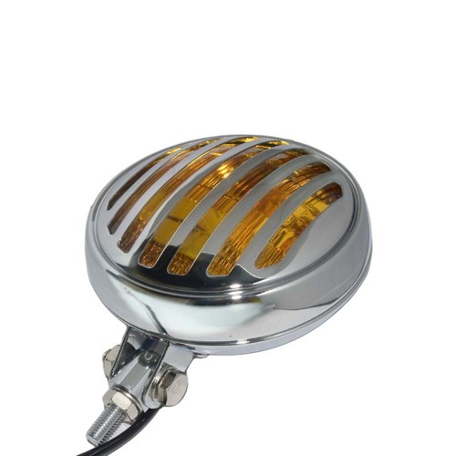 Motorcycle chrome grill yellow - chrome,