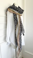 Ladies Black Taupe Arty Ditsy