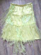 GV2 LIME GREEN DECO NET OVER SILKY FABRIC SKIRT SIZE L or 10