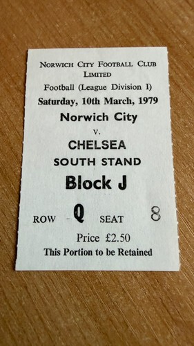 Ticket 1978 norwich city - ticket,