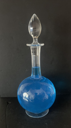 Vintage hand blown clear glass - clear,