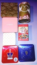 Beauty Tins Empy Gift Jubilee Biscuit Paco Rabanne Sanctuary Spa Clinique RefA 