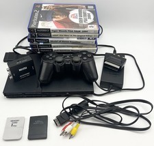 Sony PlayStation 2 Slim Console Bundle - Controller - Games - HDMI Adapter