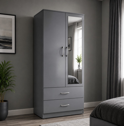 Modern wooden wardrobe door - wardrobe, 2