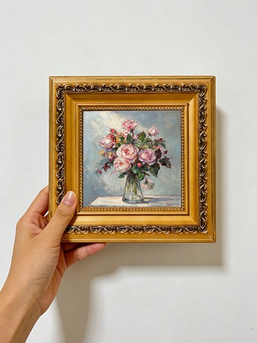 Pink rose bouquet vase still - pink,
