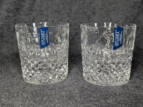 Pair vintage stuart crystal - pair,