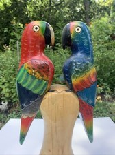 Handmade WoodPainted Pair Red