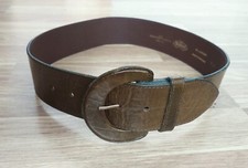 REGENT BELT COMPANY FAUX  CROC BROWN LEATHER BELT MADE IN UK  28 " GD CONDITION