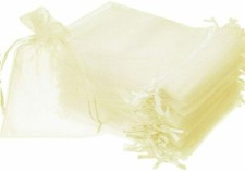 50/100 Organza Favour Bags – Wedding Party Candy Jewellery Pouches Large/Small