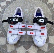 White leather Road Cycling shoes. Sidi Genius 5 EUR Size 43 US 9.5 