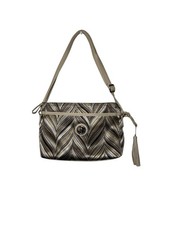 Bueno Patterned Shoulder Bag Faux Leather Tassel Crossbody Zip Handbag