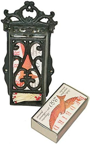 Cast iron matchbox holder - cast,
