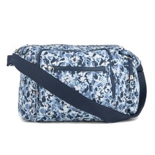 Lilley Womens Handbag Blue Ladies Floral Multi Compartment Cross Body Bag Cromer