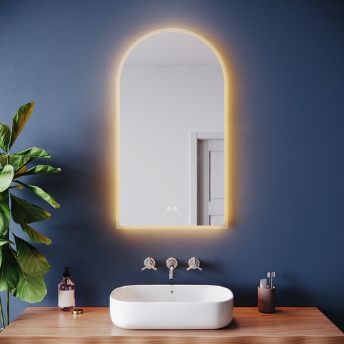 Arched illuminated bathroom - arched,