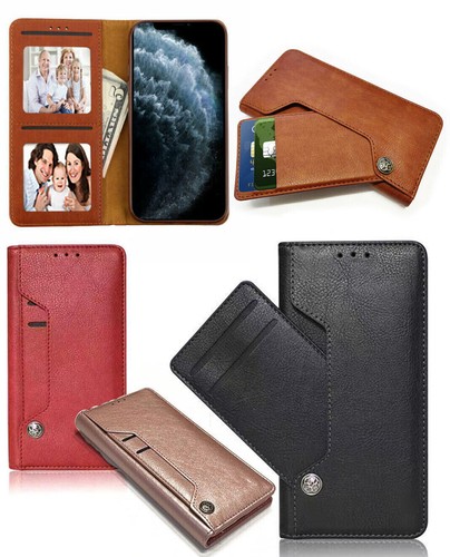 Leather wallet phone case - leather,
