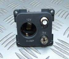 AERIAL 12V & SATELLITE SOCKET TO FIT CBE & C-LINE FRAMES MOTORHOME BOAT CARAVAN