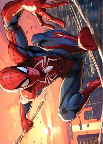 Spiderman 11ct stamped cross - spiderman,