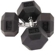 Rubber Encased Hex Dumbbells