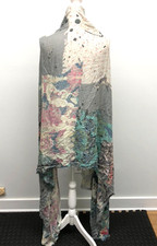 Zadig & Voltaire Scarf Wrap Shawl Floral Womens 88x38 Lightweight Artsy Coquette