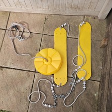 3 Yellow Children's Swings