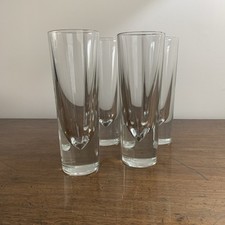 Vintage Carlo Moretti  Tall 7 inch Bullet Glasses Set of 6 Made In Italy Heavy