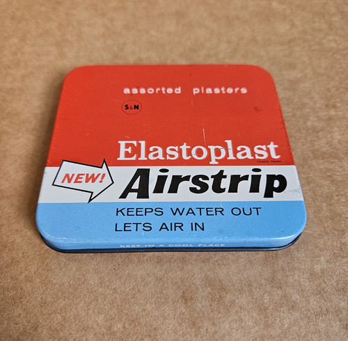 Vintage elastoplast metal tin - metal,