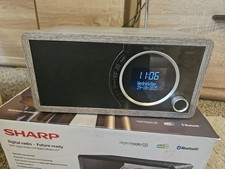 SHARP DR-450(GR) Digital Radio with DAB/DAB+/FM, Bluetooth 4.2/20 Station Preset