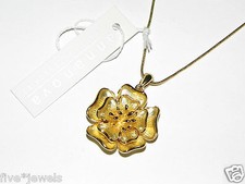 Anna Nova Necklace, Gold Flower Pendant & Built in Extender Chain