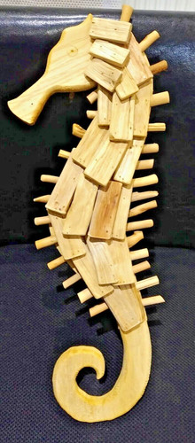 Wooden seahorse hanging - seahorse,