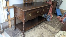 Antique oak long sideboard 2
