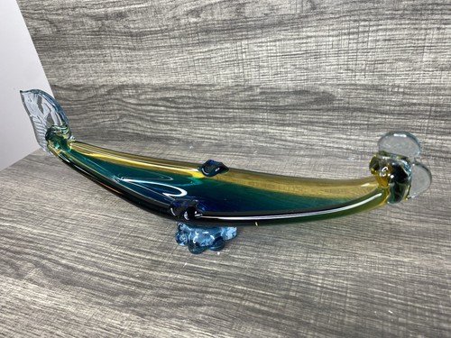 Murano art glass blue green - murano,