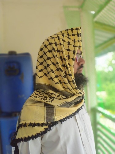 Yellow palestine keffiyeh - yellow,