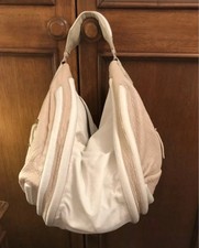 Bracher Emden slouchy soft cream white leather bag New with Protective Bag